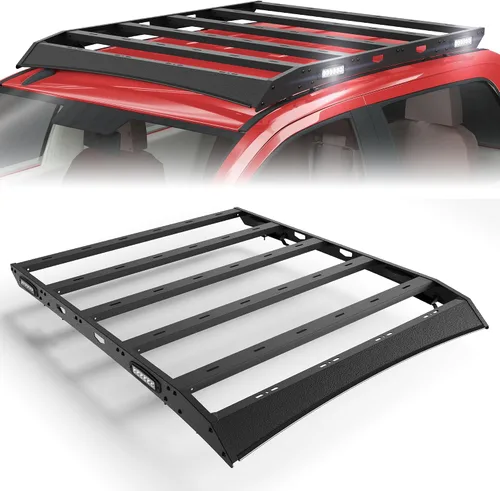 Miniatura 10 de Soporte de techo para Toyota 4Runner 2010-2024 5ª generación, cesta de carga de longitud completa resistente con barras transversales, estante
