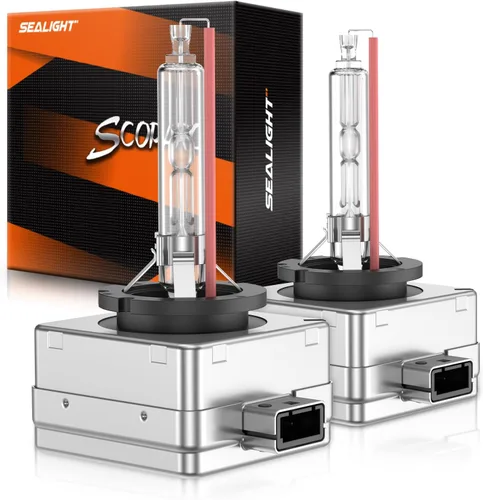 Miniatura 11 de SEALIGHT Bombilla HID D1S, 6000K blanco frío 400% brillo, 35 W xenón HID repuesto 66144 66140 85140 85415 (85415C1), bombillas antiniebla Plug and