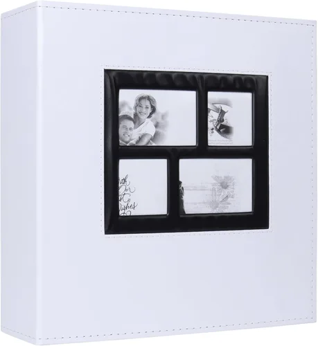 Miniatura 62 de Álbum de Fotos 4x6 para 300 Fotos Cubierta de Cuero PU Página Interior Negra para Álbumes de Boda Libro de Fotos Familiar Bebé Aniversario Bolsillo