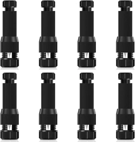 iCreating 8Pack Low Voltage Wire Connector, Landscape Lighting Connectors Waterproof for 12/2 14/2 Gauge Cable Low Voltage Connector for Outdoor
