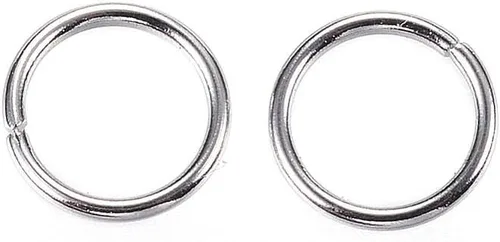 Miniatura 32 de HDSupplies 100 piezas - 4mm de argollas de acero inoxidable 304 de tono negro - Calibre 22 (espesor de 0.6mm)