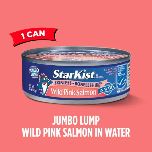Miniatura 4 de StarKist Salmón Rosado Silvestre - Sin Piel, Sin Hueso - Lata de 5 onzas