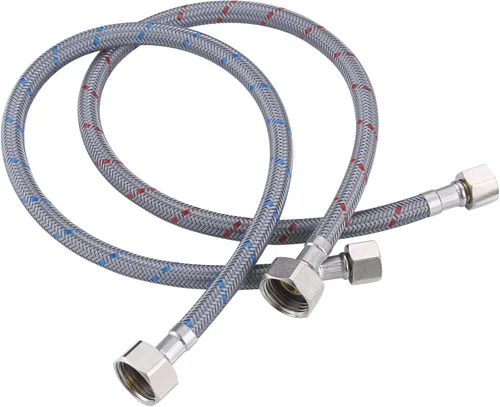 Líneas de suministro de agua, ARCORA Accesorio de manguera de fregadero de 48" pulgadas para grifo, líneas de suministro de grifo trenzadas de nylon