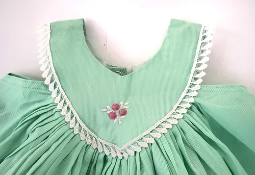 Miniatura 5 de Vestido de pana orgánico hecho a mano para bebé de 0 a 9 meses