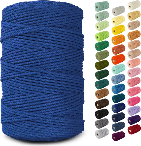 Miniatura 78 de Nook Theory - Cuerda de macramé de 3 mm, 220 yardas de cuerda de algodón, hilo de 4 mm y 5 mm, cuerda para manualidades, perfecta para colgantes