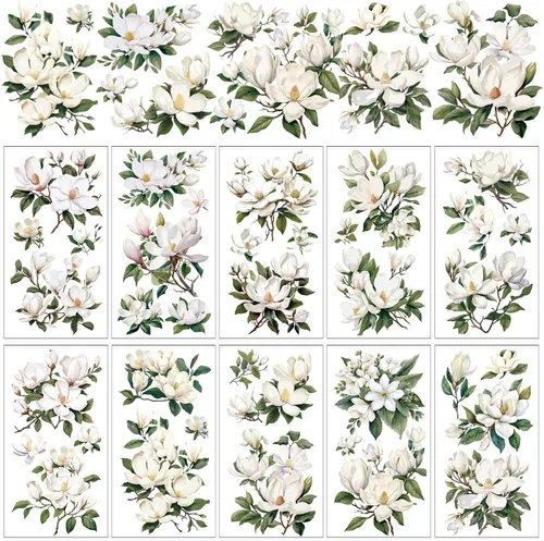 Miniatura 18 de Whaline 10 hojas patrióticas de transferencia para manualidades, 4 de julio, calcomanías de transferencia para muebles en colores pastel para 250