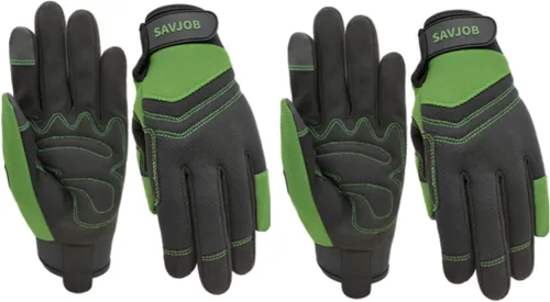 Guantes de trabajo de seguridad para hombres y mujeres, guantes de trabajo utilitarios, guantes de mecánico, guantes de trabajo de patio, ajuste de