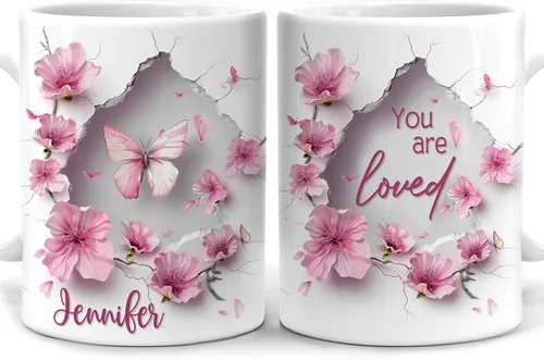 Miniatura 9 de Hyturtle Taza Personalizada de Mariposa - Regalos Inspiradores para Niñas, Mujeres y Amigas - Regalos de Cumpleaños para Amantes de las Mariposas