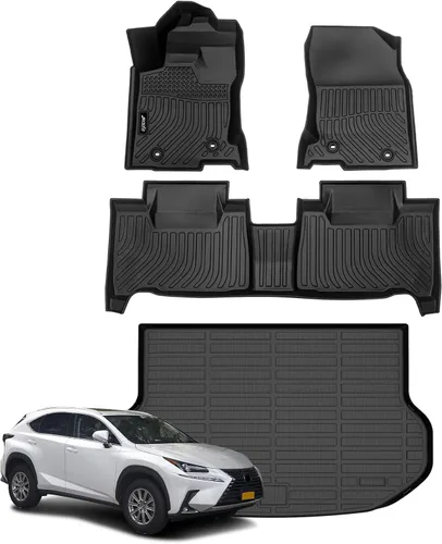 Miniatura 102 de Juego completo de tapetes de auto para todo tipo de clima, revestimiento automotriz para piso y maletero