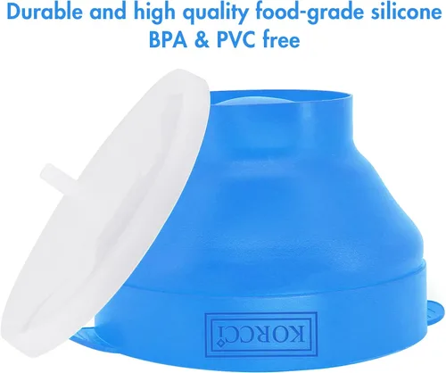 Miniatura 2 de El Original Korcci Palomitero de Silicona para Microondas, Palomitero para Microondas, Tazón Plegable para Hacer Palomitas en Microondas, No Azul