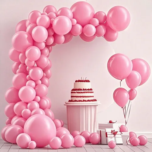 Miniatura 15 de Globo negro, 145 globos de látex negro de alta calidad, kit de arco de diferentes tamaños de 18, 12, 10, 5 pulgadas, kit de arco de guirnalda