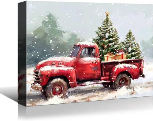 Miniatura 38 de Denozer - Arte de pared de muñeco de nieve de Navidad, impresiones artísticas sobre lienzo para dormitorio, sala de estar, decoración de pared