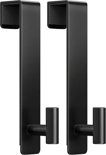 Miniatura 3 de WUIVIUT Ganchos para colgar sobre la puerta, gancho de puerta de metal para colgar, estante de puerta para toalla, baño, dormitorio, soporte