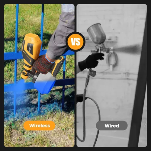 Miniatura 6 de Pulverizador de pintura inalámbrico para batería Dw 20V MAX, pulverizador de pintura eléctrico con 40.6 fl oz, fácil de limpiar, modos