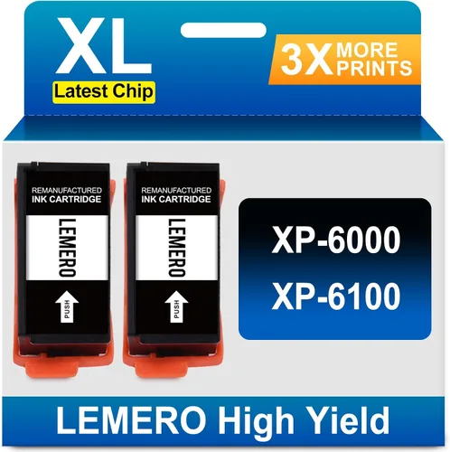 LEMERO Cartucho de tinta remanufacturado de repuesto para Epson 302XL para usar con Expression Premium XP6100 XP-6100 XP6000 XP-6000 Reemplazo de