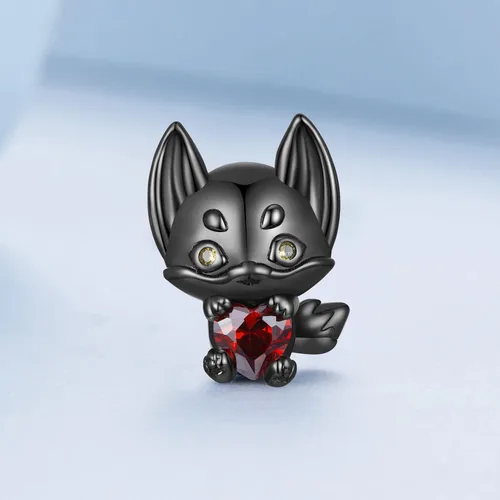Miniatura 7 de BABAMIA Dijes de corazón con dije de rosa para pulseras cuentas de plata de ley 925 se adapta a pulseras y collares pavimentados con circonita