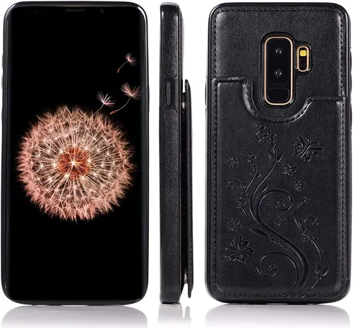 Miniatura 4 de Funda de teléfono para Samsung Galaxy S9 Plus con protector de pantalla de vidrio templado y tarjetero con soporte para tarjetero, accesorios