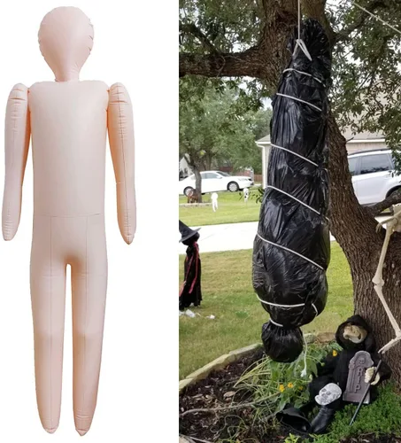 Miniatura 2 de 2 maniquíes inflables de cuerpo de tamaño real de 60 pulgadas, muñecas inflables de cuerpo de tamaño completo, decoraciones DIY de Halloween, 2 pzas