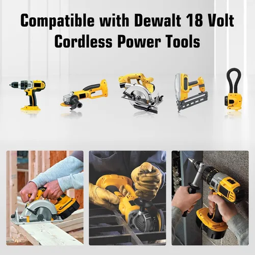 Miniatura 5 de 2 paquetes de 4500 mAh de alta capacidad DC9096 de repuesto para batería Dewalt 18V XRP compatible con Dewalt batería de 18 voltios DW9098 DW9099