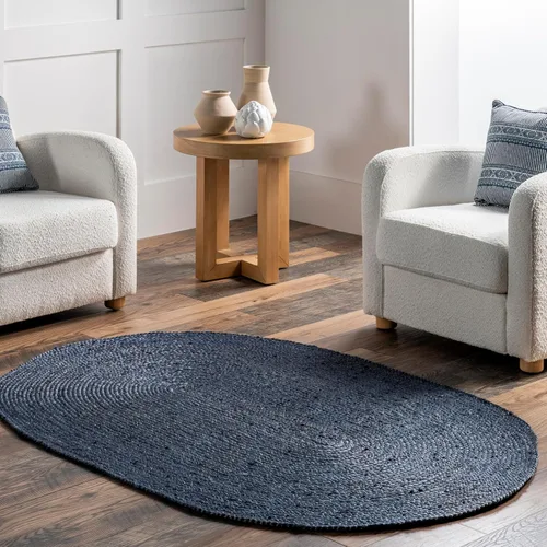 Miniatura 24 de nuLOOM 8x10 Rigo Alfombra de yute tejida a mano, color blanco hueso, diseño rústico de granja, fibra natural, para dormitorio, sala de estar