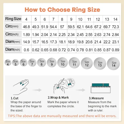 Miniatura 6 de Supcare Anillos antiestrés para mujer de 4/6/0.315 in para la ansiedad, anillo de pulgar con chorro de arena, regalo para mujeres, talla 7-14
