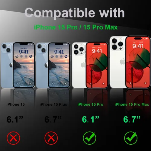 Miniatura 4 de [3+1] Compatible con iPhone 15 Pro y iPhone 15 Pro Max, protector de lente de cámara de vidrio templado 9H, anillo individual de metal, cobertura