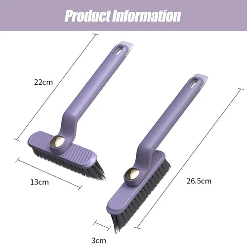 Miniatura 2 de 3 cepillos de limpieza giratorios multifuncionales para hendiduras, cepillo de limpieza de cerdas duras 2025, 360 grados, sin esquinas muertas
