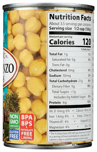 Miniatura 8 de Eden Garbanzos orgánicos, lata de 15 onzas, sin sal, sin OMG, sin gluten, veganos, kosher, cultivados en Estados Unidos, para calentar y servir