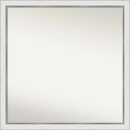 Miniatura 81 de Amanti Art Espejo de baño blanco para sobre el fregadero, 30 x 35 pulgadas, espejo de tocador rectangular estrecho de Eva de oro blanco, marco
