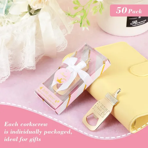 Miniatura 4 de Chengu 50 piezas abrebotellas, regalos para baby shower, recuerdos de baby shower, para invitados, fiesta de premio, ganador, revelación de género