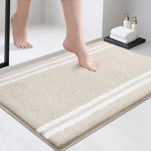 Miniatura 20 de PURRUGS Alfombra de baño antideslizante, lavable a máquina, 20 x 24 pulgadas, en forma de U, súper absorbente y de secado rápido, tapete de baño
