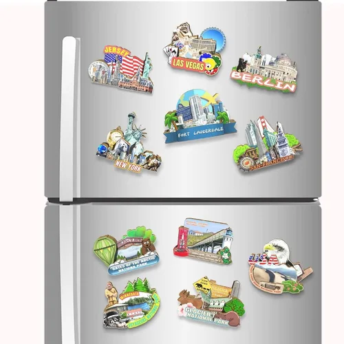 Miniatura 4 de Imán de madera para nevera de Fort Lauderdale de Estados Unidos, monumentos 3D, recuerdos coleccionables, decoración hecha a mano 2
