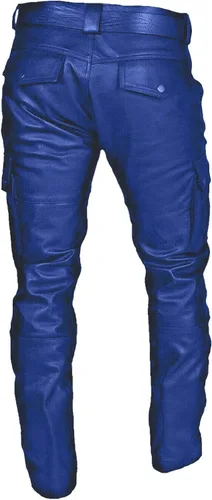 Miniatura 2 de AITEQY Pantalones grandes y altos de piel sintética para hombre, pantalones deportivos góticos con parte delantera plana, pantalones de discoteca
