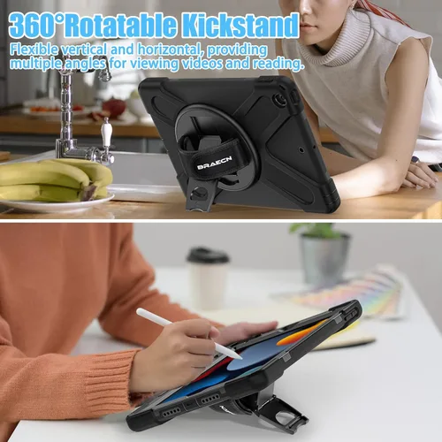 Miniatura 4 de BRAECNstock - Funda para Apple iPad de 9ª/8ª/7ª generación, de 10.2" 2021/2020/2019, funda protectora a prueba de golpes para iPad de 10.2 pulgadas