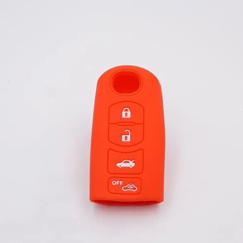 Miniatura 6 de Funda para llave de coche para Mazda 3/6 MX-5 CX-3 CX-5 CX-7 CX-9 Scion IA 2016/2017, cubierta de llave de silicona de 4 botones Amarillo