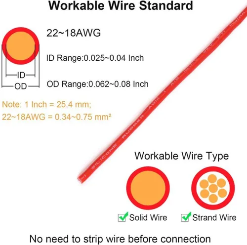 Miniatura 4 de Kalolary - Conectores de cable de bajo voltaje, paquete de 20 conectores de cable de 2 pines de 3/2 vías, cable compacto universal tipo T