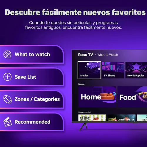 Miniatura 6 de Roku Smart TV 2025 – Serie Plus de 55 pulgadas, TV Mini-LED – RokuTV con control remoto de voz mejorado – Televisión 4K QLED de pantalla plana