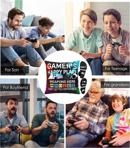 Miniatura 6 de Regalos de jugador OCCdesign para adolescentes y hombres, decoración para habitación de juegos, juego de funda de almohada para jugador y calcetines