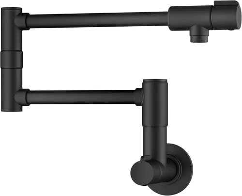 Miniatura 19 de KRAUS Bolden - Grifo de cocina de estilo comercial con mango individual de dos funciones desplegable en bronce champán antiguo libre de manchas