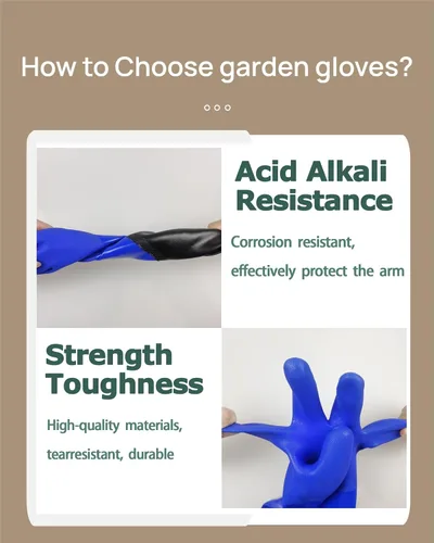 Miniatura 4 de LIICHAAO Guantes para sostener corales de acuario para mantenimiento de peceras Guantes resistentes a productos químicos, guantes impermeables