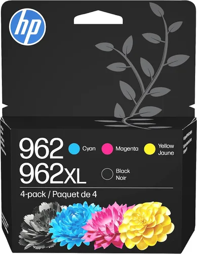 HP Cartuchos de tinta originales 962 cian, magenta, amarillo/962XL negro (paquete de 4) | Works OfficeJet serie 9010, OfficeJet Pro 9010, serie 9020