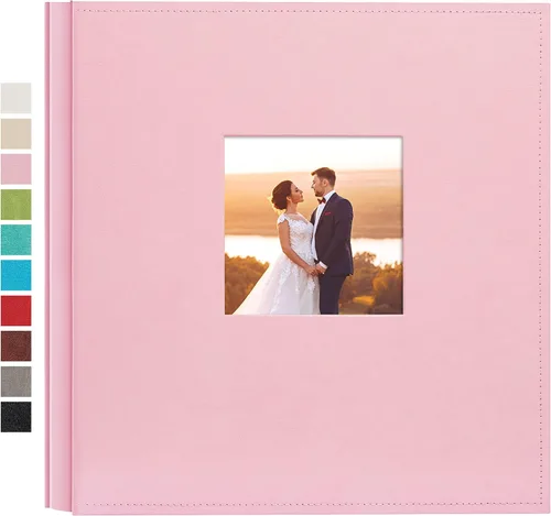 Miniatura 21 de potricher Álbum de fotos pequeño de 4 x 6 pulgadas, 200 fotos, cubierta de cuero, libro de fotos con 200 bolsillos horizontales para familia, boda