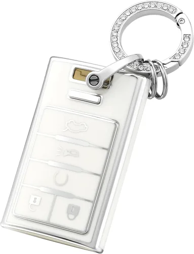 Miniatura 9 de OFFCURVE Funda para llavero Compatible con Cadillac C5+Llavero, Azul plateado