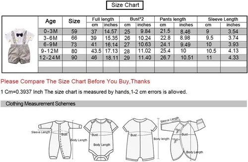 Miniatura 7 de YFYBaby Conjunto de ropa de caballero para bebés recién nacidos y niños, camisa de manga corta + pantalones con peto + overol con lazo