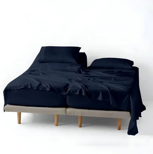 Miniatura 24 de ARlinen Juego de sábanas divididas tamaño Queen, 5 piezas, 100% algodón egipcio para camas ajustables, bolsillo profundo de hasta 16 pulgadas, juego