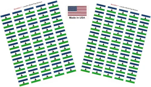 Miniatura 258 de 100 calcomanías de la bandera de Alaska; 1.5" x 1" hechas en Estados Unidos, calcomanías autoadhesivas de la bandera del estado para álbumes