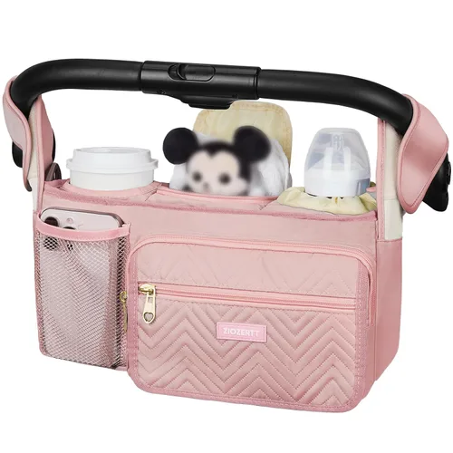Miniatura 11 de Carrito doble para cochecito compatible con Bob Duallie, Baby Jogger City Mini Gt2 y Zoe Twin V2, consola doble para cochecito con bolsa enfriadora