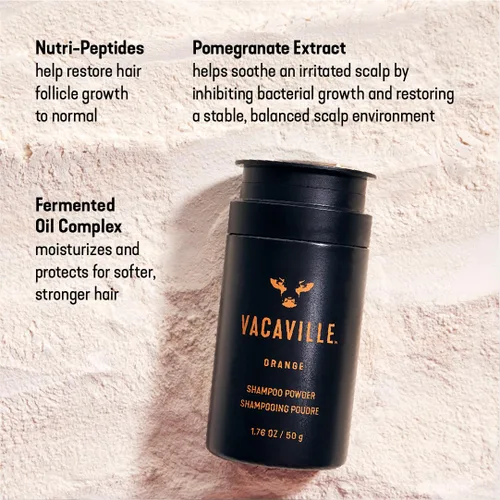 Miniatura 6 de Vacaville Beauty Powder Shampoo for Hair Growth, Orange Scented Waterless, Eco Friendly & Travel Shampoo Natural Vegan Formula for Thinning Hair
