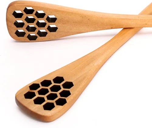 Miniatura 2 de Paquete de 12 cucharas de madera para mezclar miel, cuchara para mezclar café, vajilla para recuerdos de boda o fiesta