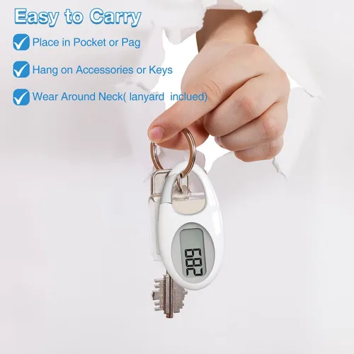 Miniatura 5 de Contador de pasos 3D simple, podómetro para caminar, rastreador de pasos con cordón para el cuello/mosquetón para hombres, mujeres, adolescentes
